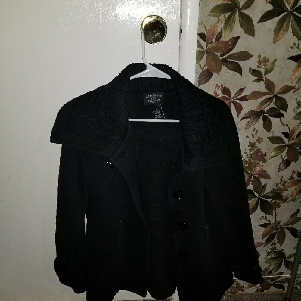 Black button up coat